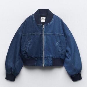 Zara Woman Denim Bomber Jacket